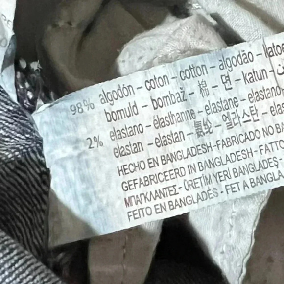 ZARA Skinny Jeans Blue Distressed Hi-Rise Size 2 - Picture 7 of 9